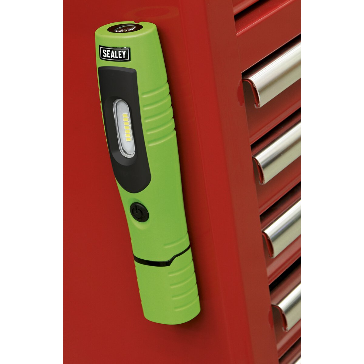 Rechargeable 360° Inspection Lamp 7 SMD + 3W LED Green Lithium-ion