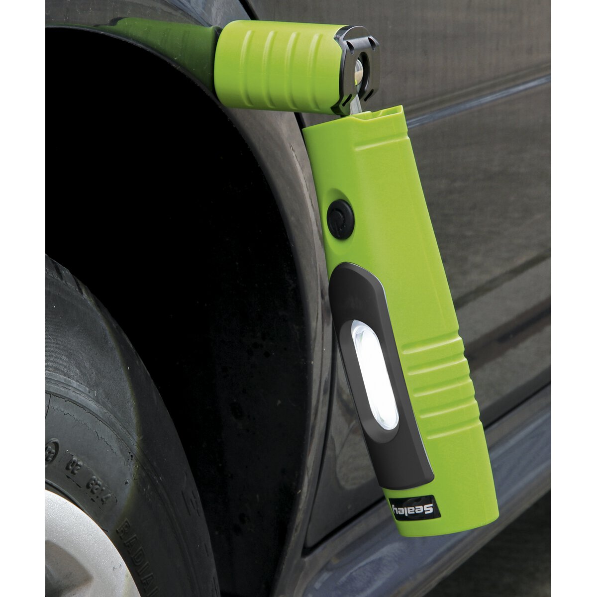 Rechargeable 360° Inspection Lamp 7 SMD + 3W LED Green Lithium-ion