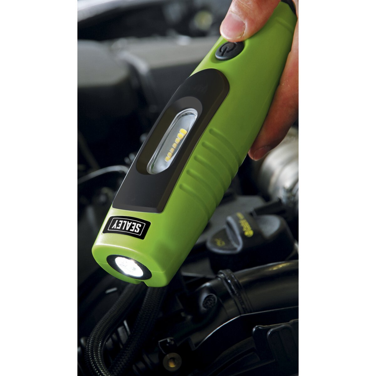 Rechargeable 360° Inspection Lamp 7 SMD + 3W LED Green Lithium-ion