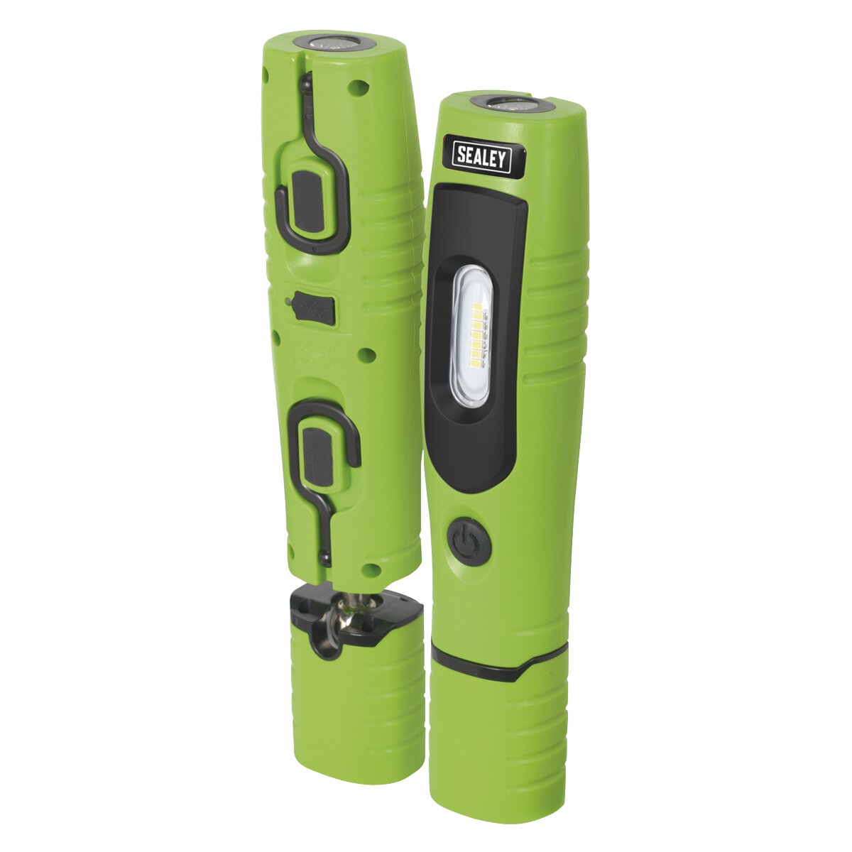 Rechargeable 360° Inspection Lamp 7 SMD + 3W LED Green Lithium-ion
