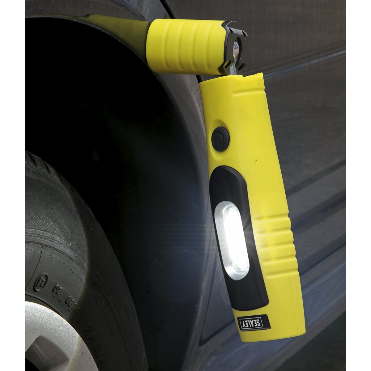 Rechargeable 360° Inspection Lamp 7 SMD + 3W LED Yellow Lithium-ion