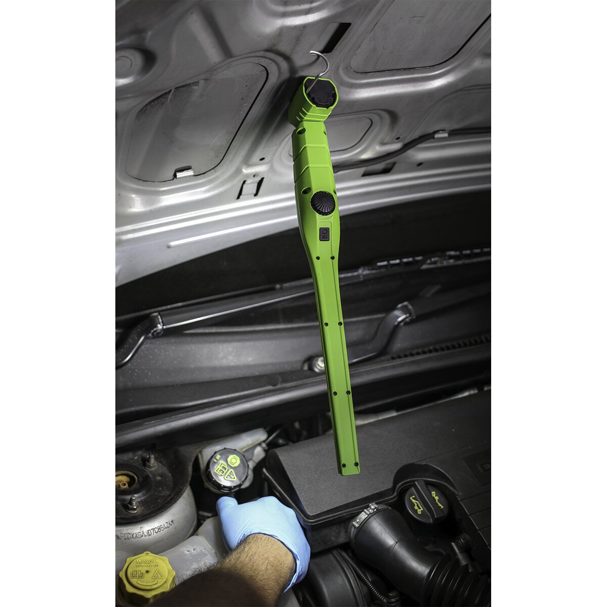 Rechargeable 360° Slim Inspection Lamp 16 SMD LED + 1W LED Green Lithium-ion