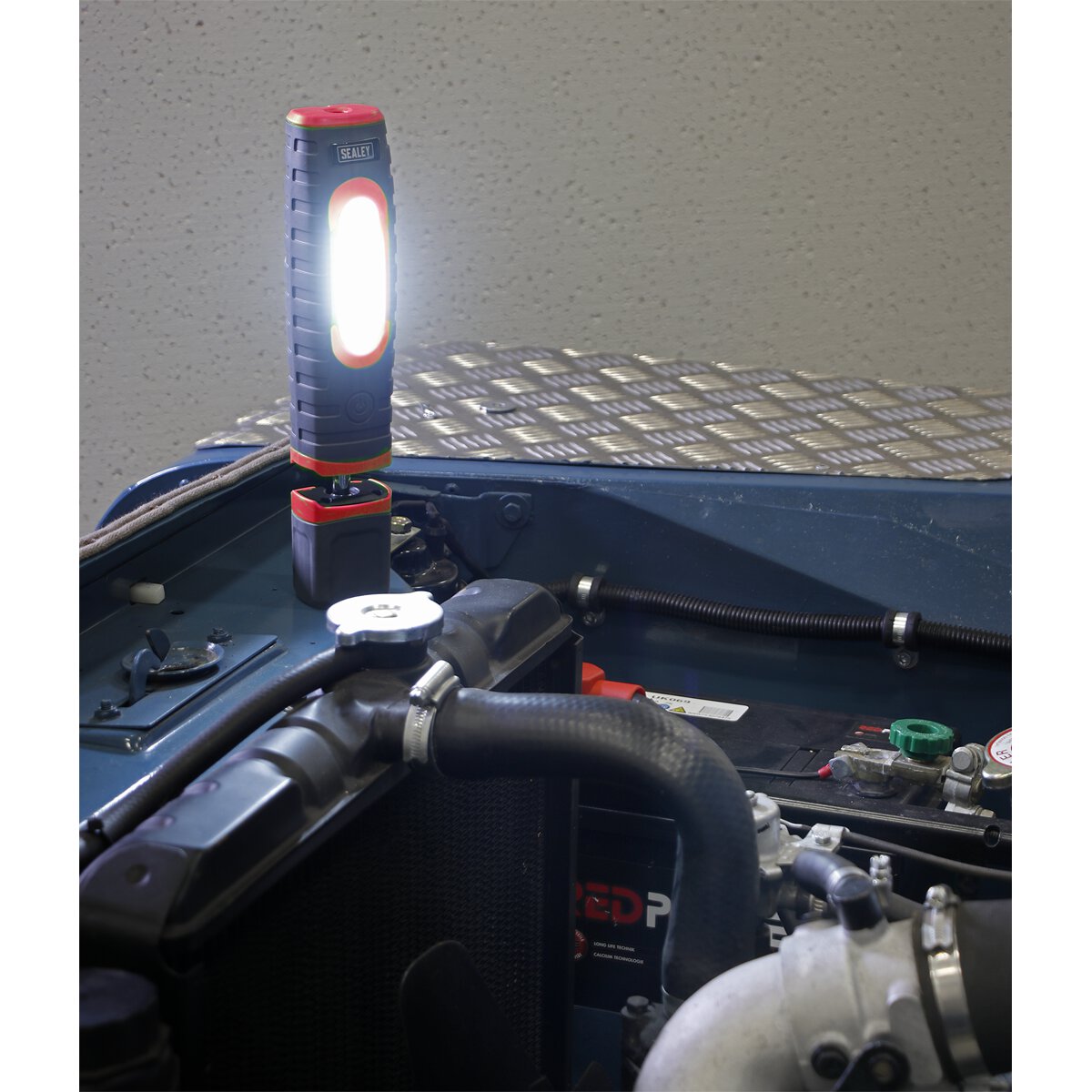 Rechargeable 360° Inspection Lamp 24 SMD LED + 3W LED Red 2 x Lithium-ion