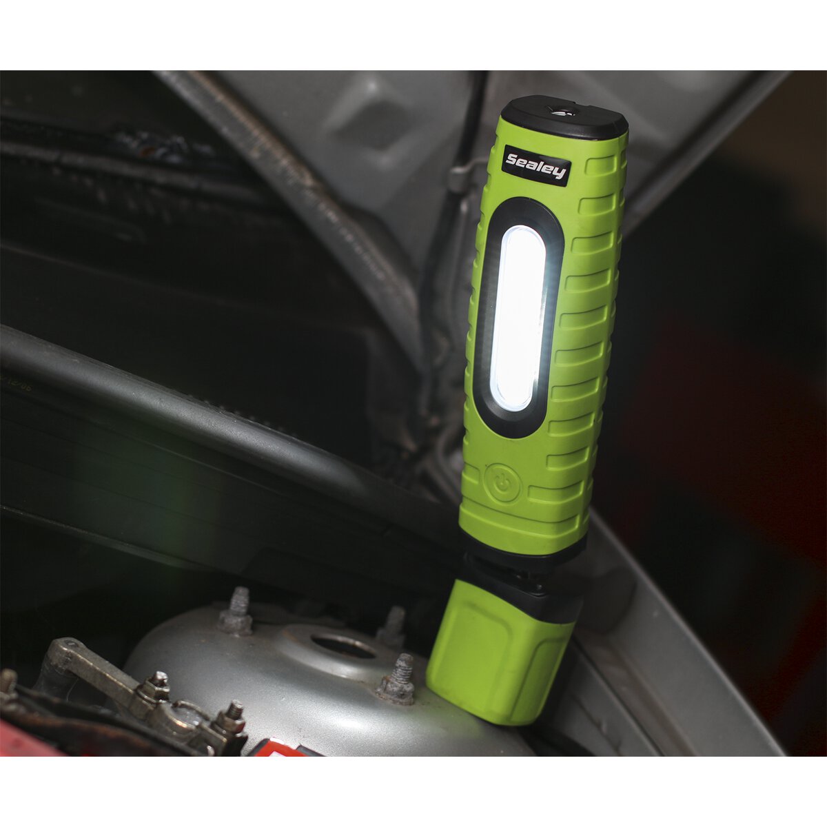 Rechargeable 360° Inspection Lamp 16 SMD LED + 3W LED Green 2 x Lithium-ion