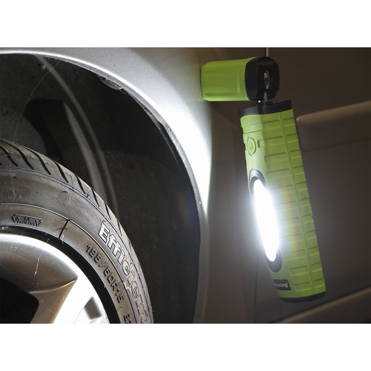 Rechargeable 360° Inspection Lamp 16 SMD LED + 3W LED Green 2 x Lithium-ion