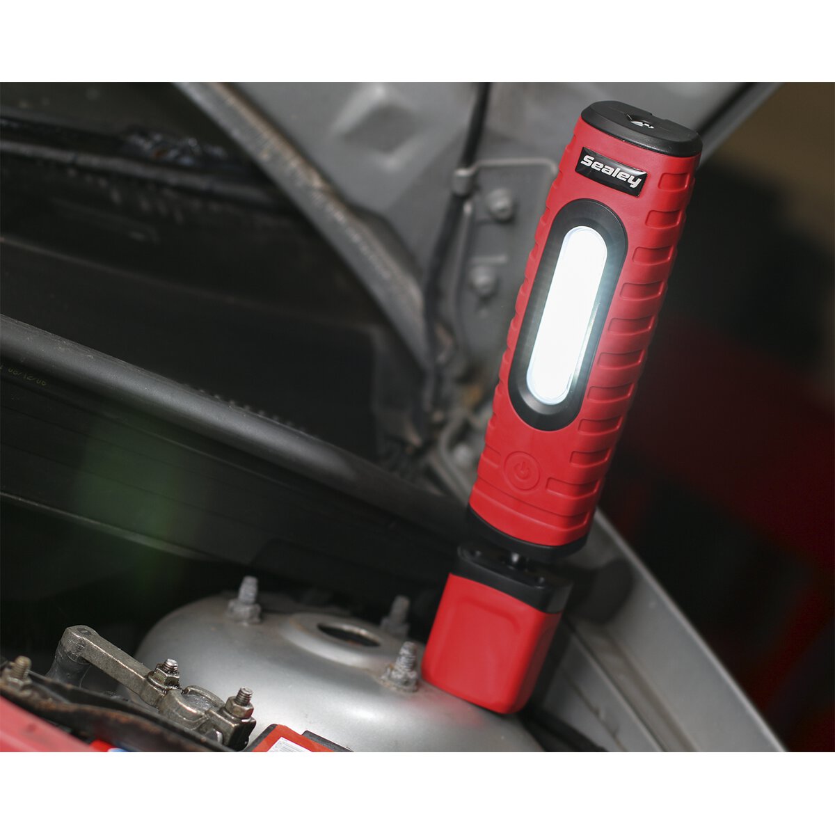 Rechargeable 360° Inspection Lamp 16 SMD LED + 3W LED Red 2 x Lithium-ion
