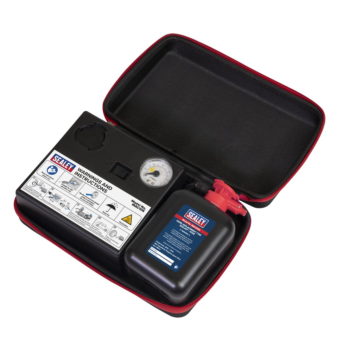 Tyre Inflator 12V + Emergency Puncture Sealant Kit