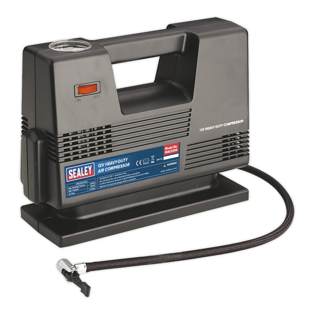 Tyre Inflator/Air Compressor 12V Heavy-Duty