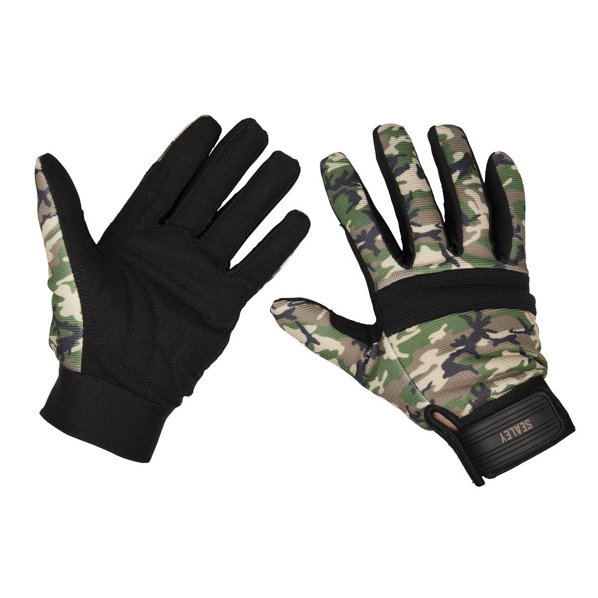 Mechanic's Gloves Padded Palm Camo - Extra-Large Pair