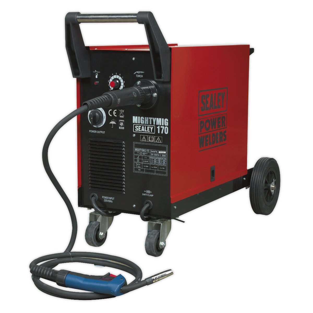 Professional Gas/No-Gas MIG Welder 170A with Euro Torch