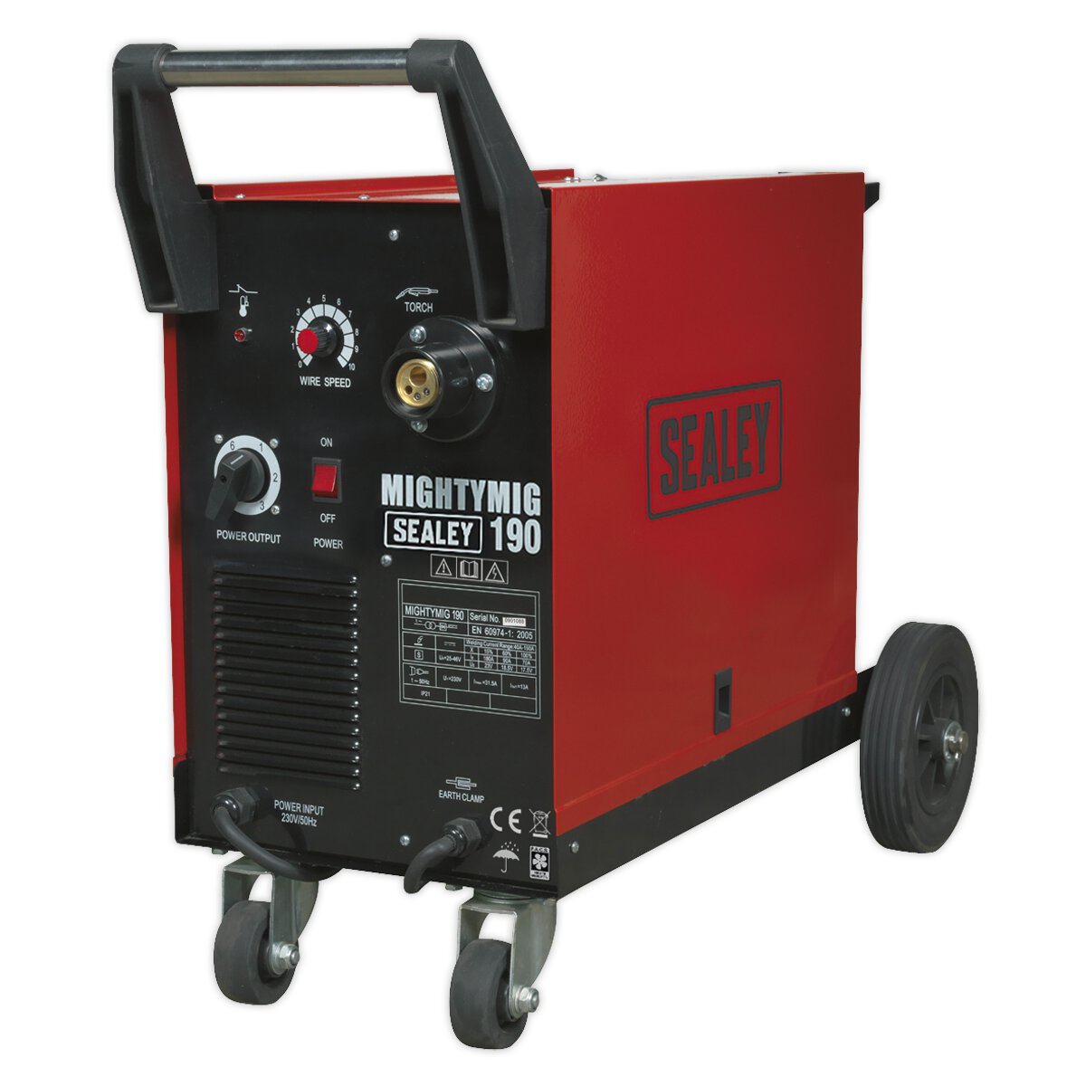 Professional Gas/No-Gas MIG Welder 190A with Euro Torch