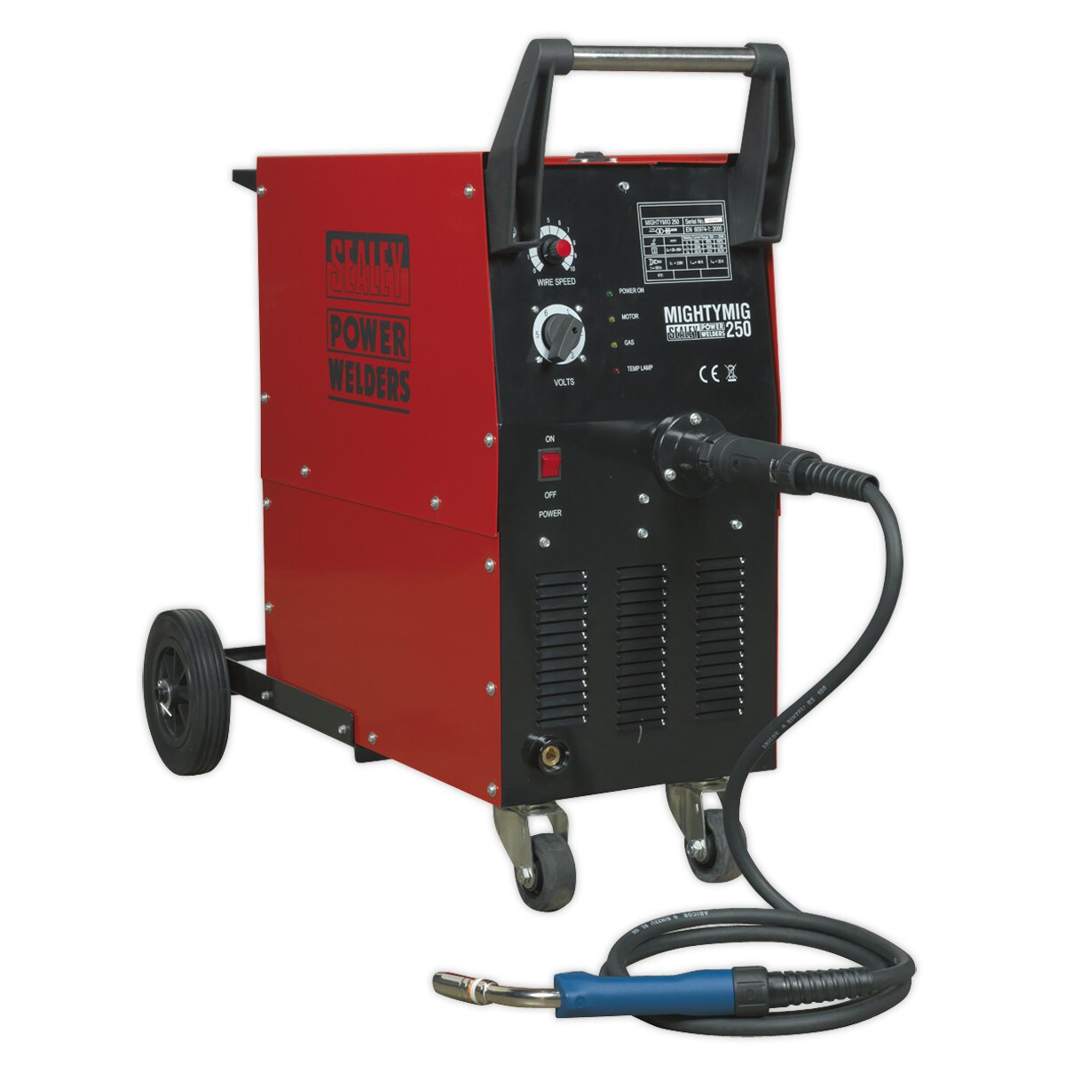 Professional Gas/No-Gas MIG Welder 250Amp with Euro Torch