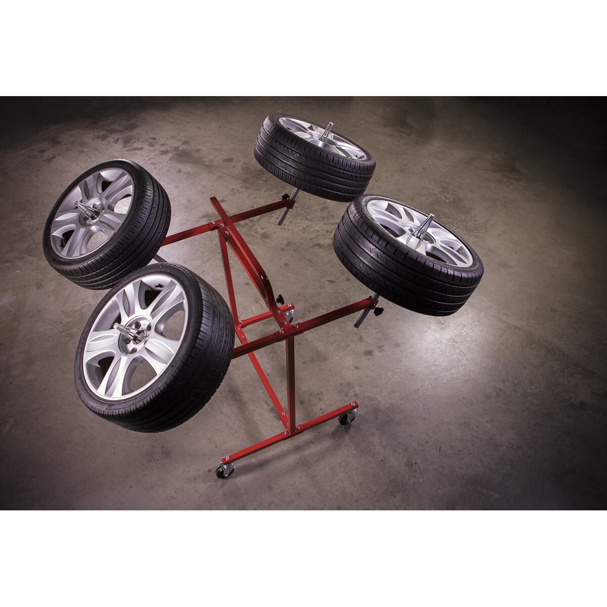 Alloy Wheel Painting/Repair Stand Heavy-Duty - 4 Wheel Capacity