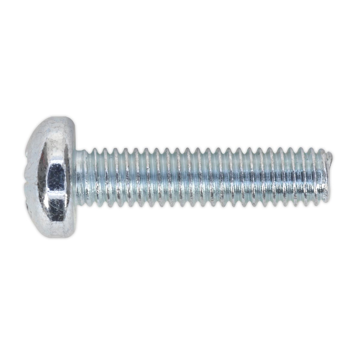 Machine Screw M6 x 25mm Pan Head Pozi Zinc DIN 7985z Pack of 50