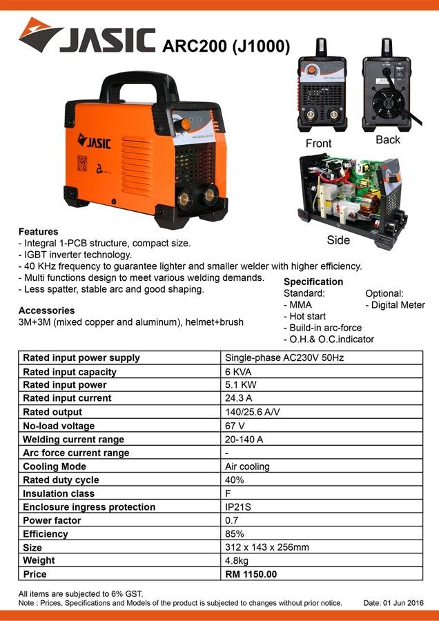 Jasic ARC200 (J1000) Welding