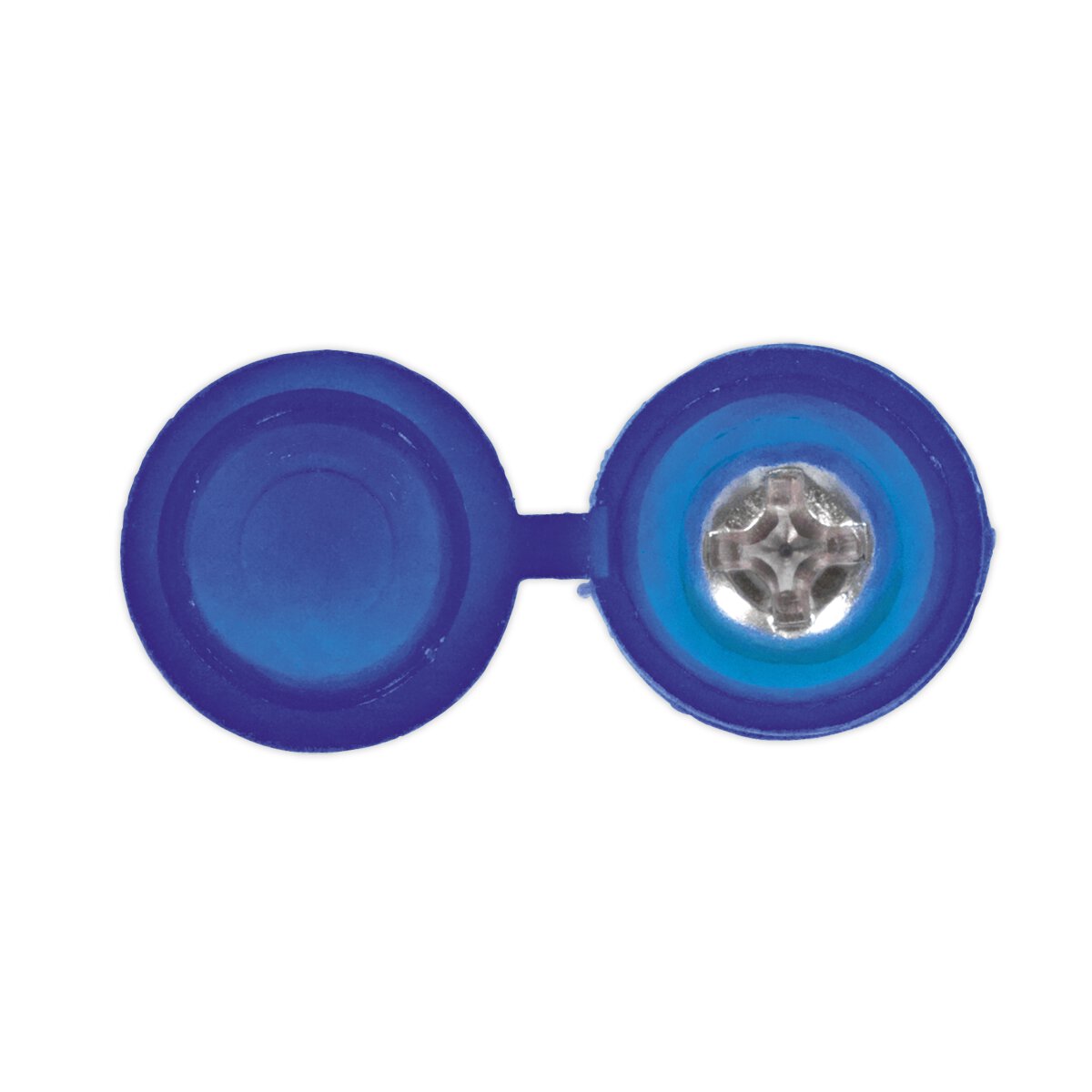 Numberplate Screw & Flip Cap 4.2 x 19mm Blue Pack of 50