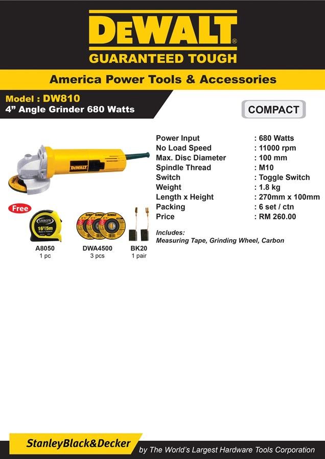 DeWalt Power Tools Angle Grinder