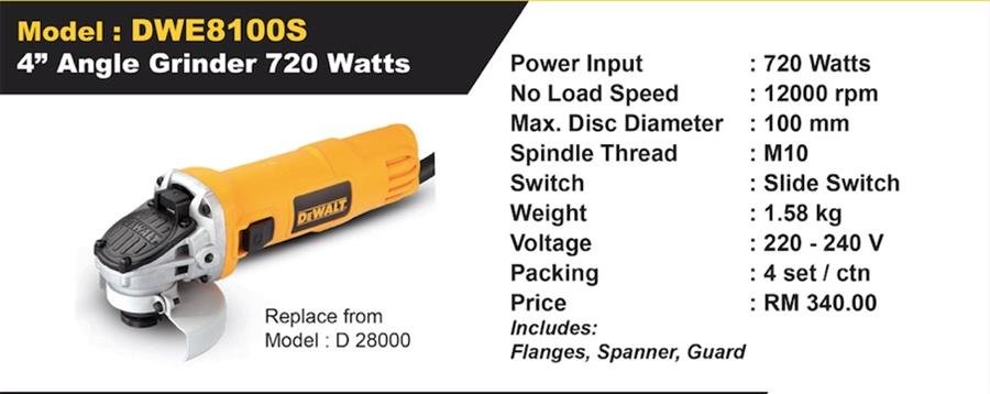 DeWalt Power Tools Angle Grinder