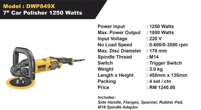 DeWalt Power Tools Car Polisher