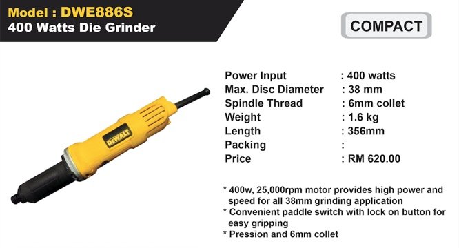 DeWalt Power Tools Die Grinder