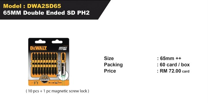 DeWalt Double Ended SD PH2