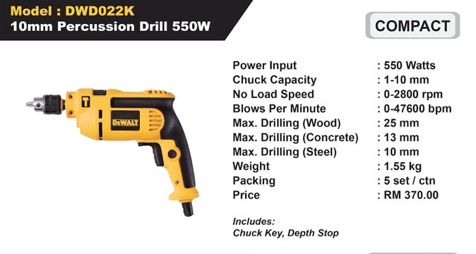 DeWalt Power Tools Percussion Drill
