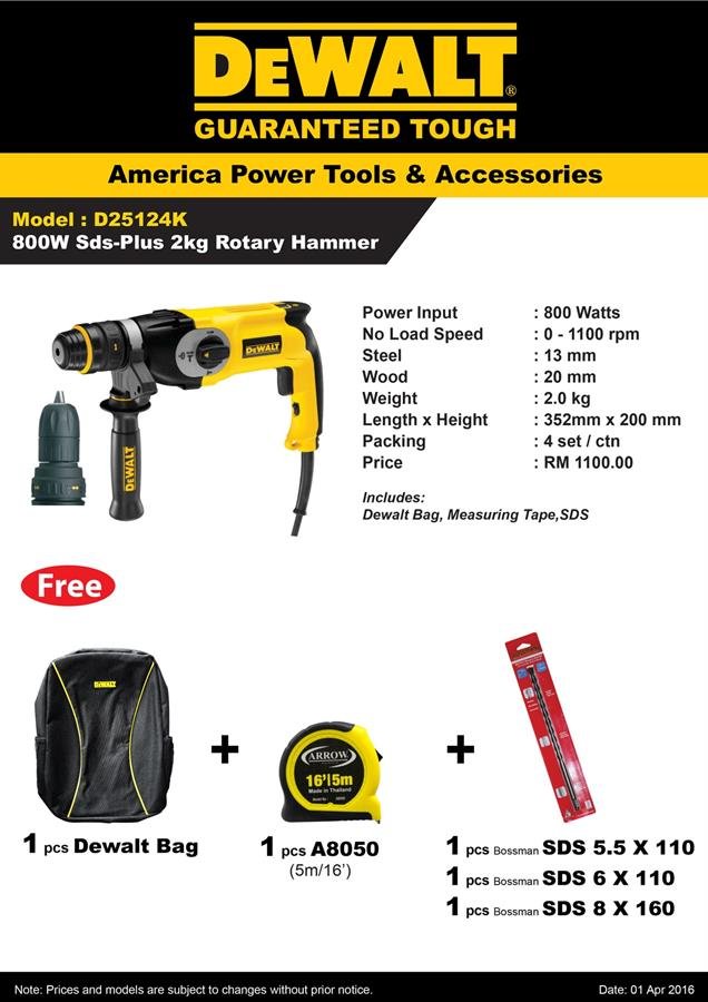 DeWalt Power Tools SDS Plus Rotary Hammer