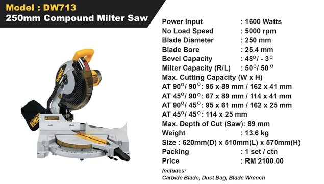 DeWalt Power Tools Compound Milter Saw