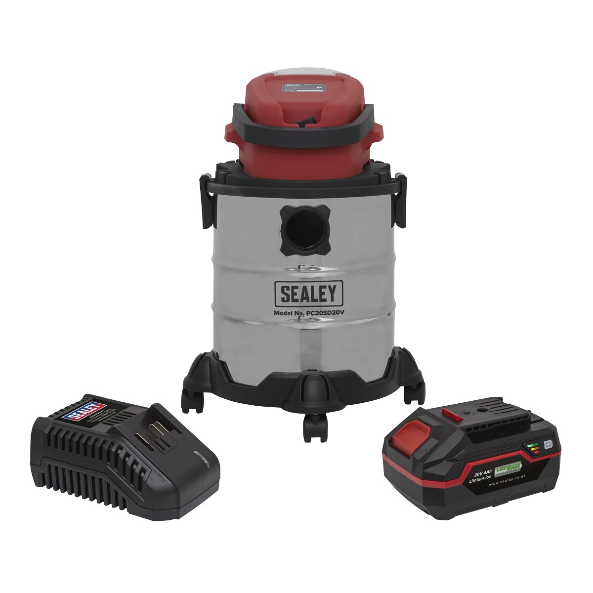 Vacuum Cleaner 20L Wet & Dry Cordless 20V with 4Ah Battery & Charger