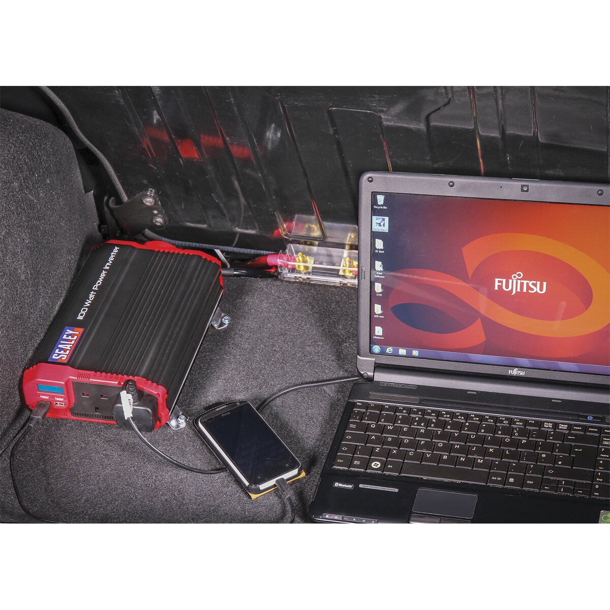 Power Inverter Modified Sine Wave 1100W 12V DC - 230V 50Hz