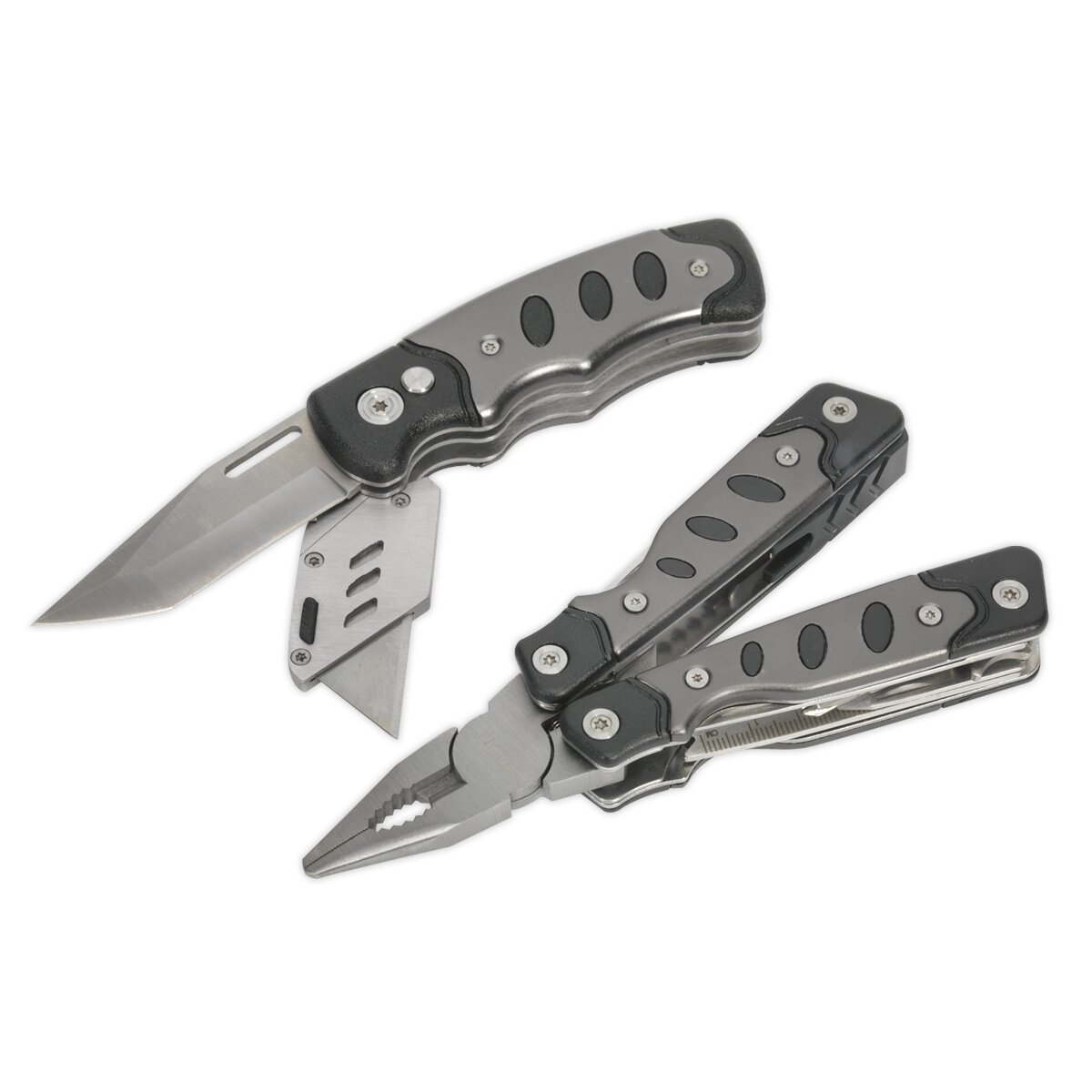 Multi-Tool & Twin Blade Knife Set 2pc 15 Function