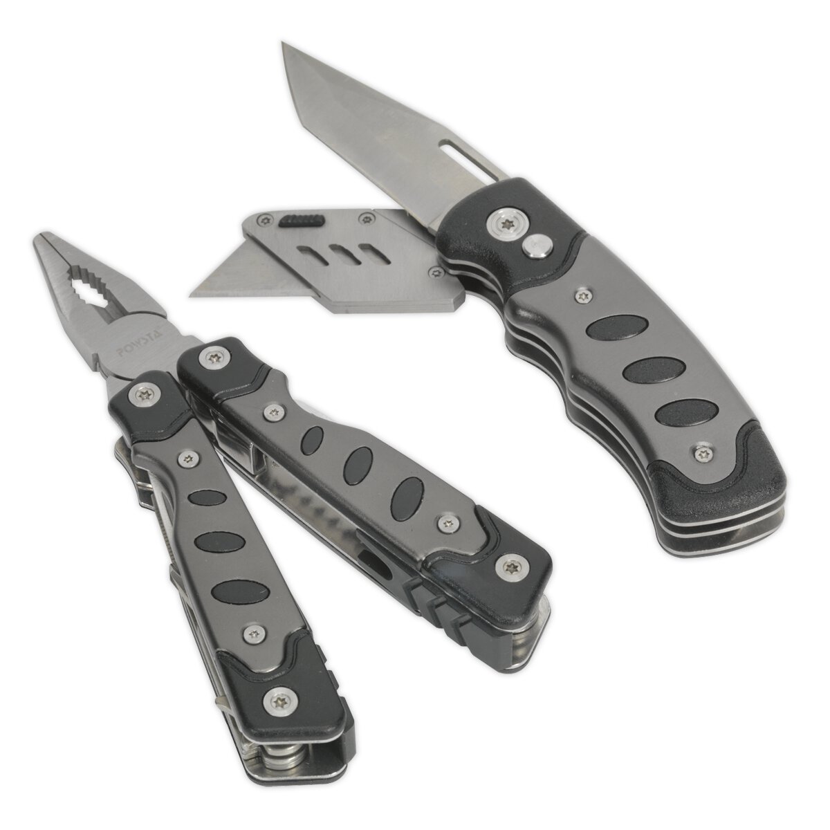 Multi-Tool & Twin Blade Knife Set 2pc 15 Function
