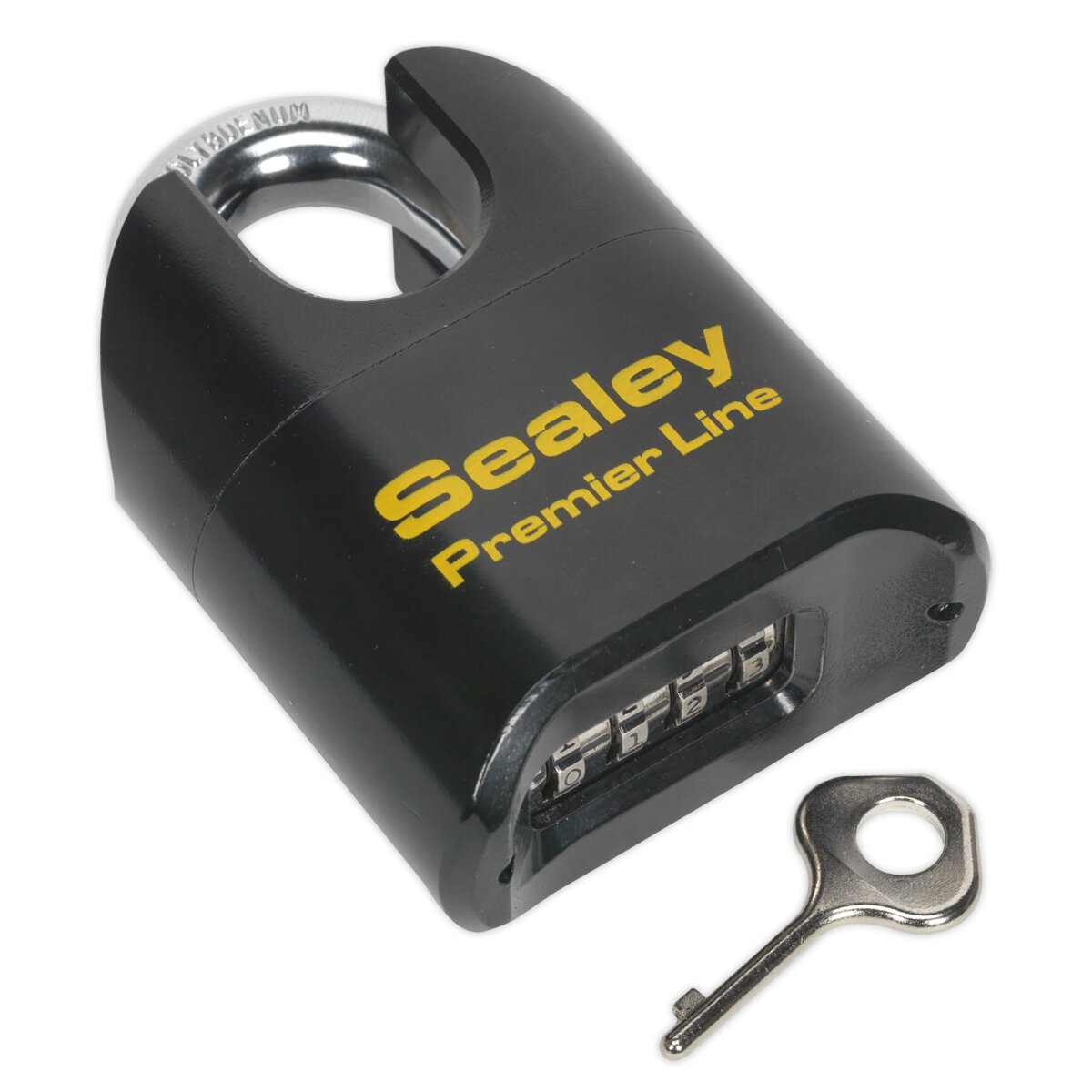 Steel Body Combination Padlock Shrouded Shackle 62mm
