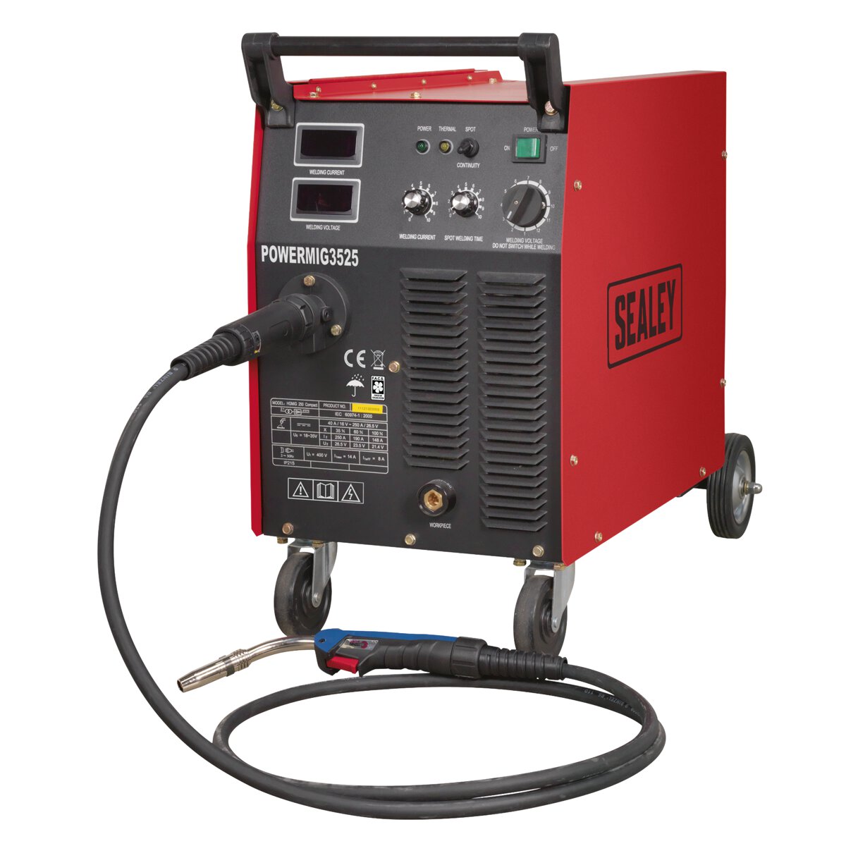 Professional MIG Welder 250A 415V 3ph with Binzel® Euro Torch