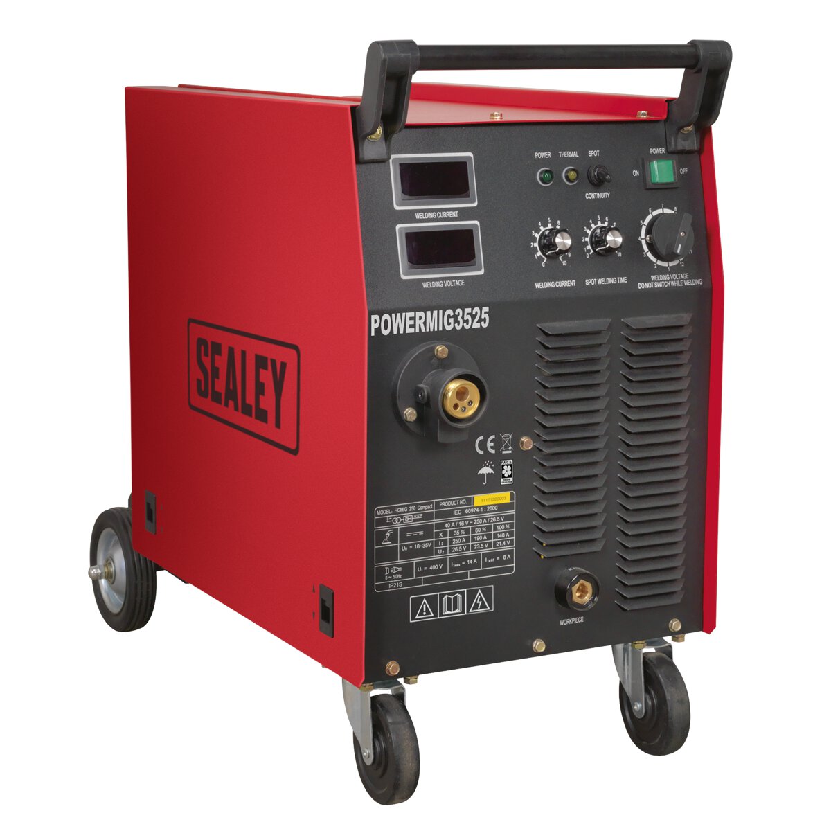Professional MIG Welder 250A 415V 3ph with Binzel® Euro Torch