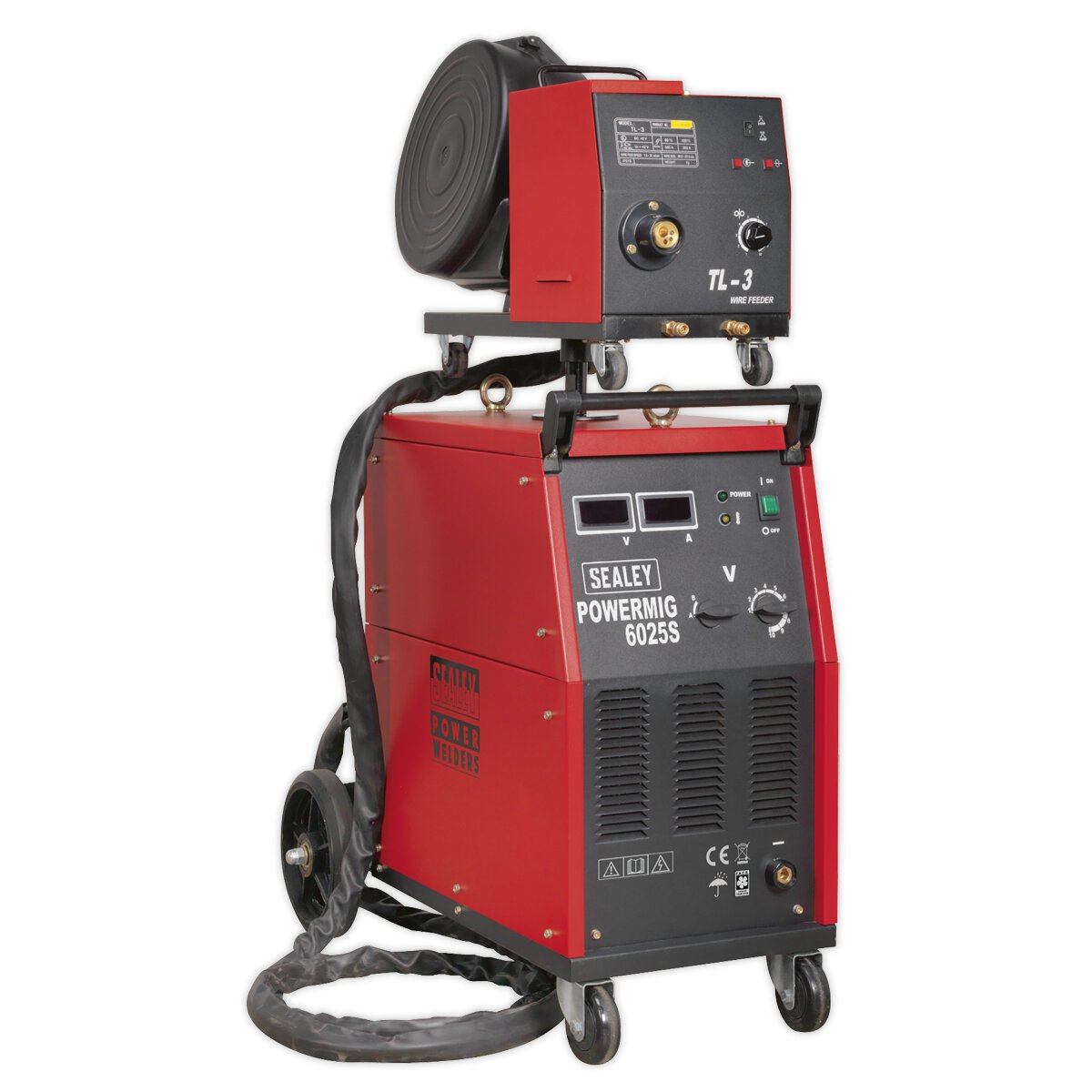 Professional MIG Welder 250Amp 415V 3ph with Binzel® Euro Torch & Portable Wire Drive