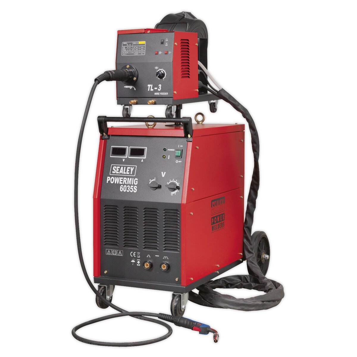 Professional MIG Welder 350Amp 415V 3ph with Binzel® Euro Torch & Portable Wire Drive