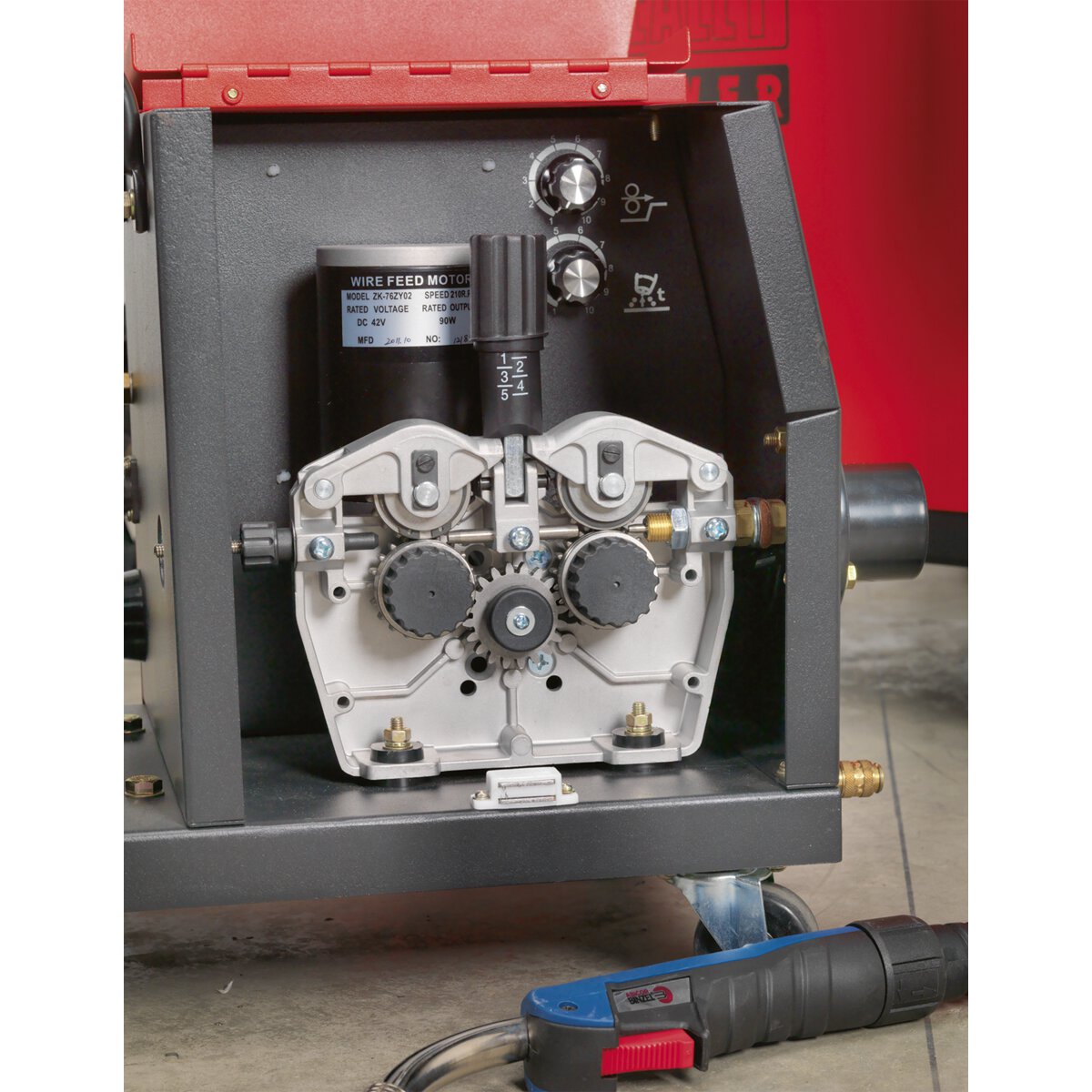 Professional MIG Welder 350Amp 415V 3ph with Binzel® Euro Torch & Portable Wire Drive