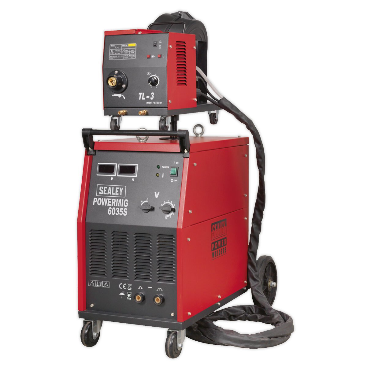 Professional MIG Welder 350Amp 415V 3ph with Binzel® Euro Torch & Portable Wire Drive