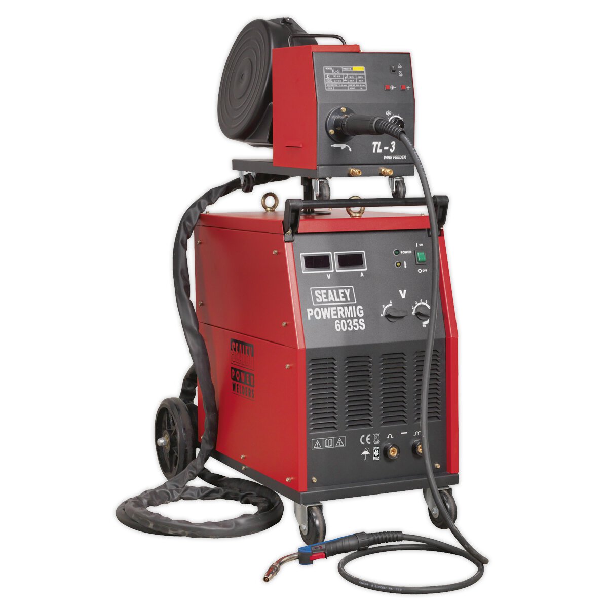 Professional MIG Welder 350Amp 415V 3ph with Binzel® Euro Torch & Portable Wire Drive