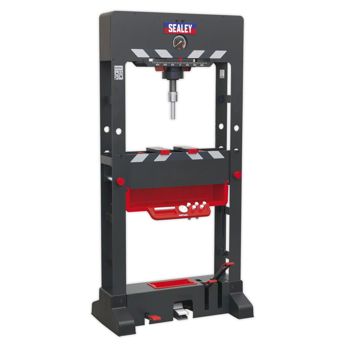 Premier Air/Hydraulic Press 50tonne Floor Type with Sliding Ram and Foot Pedal