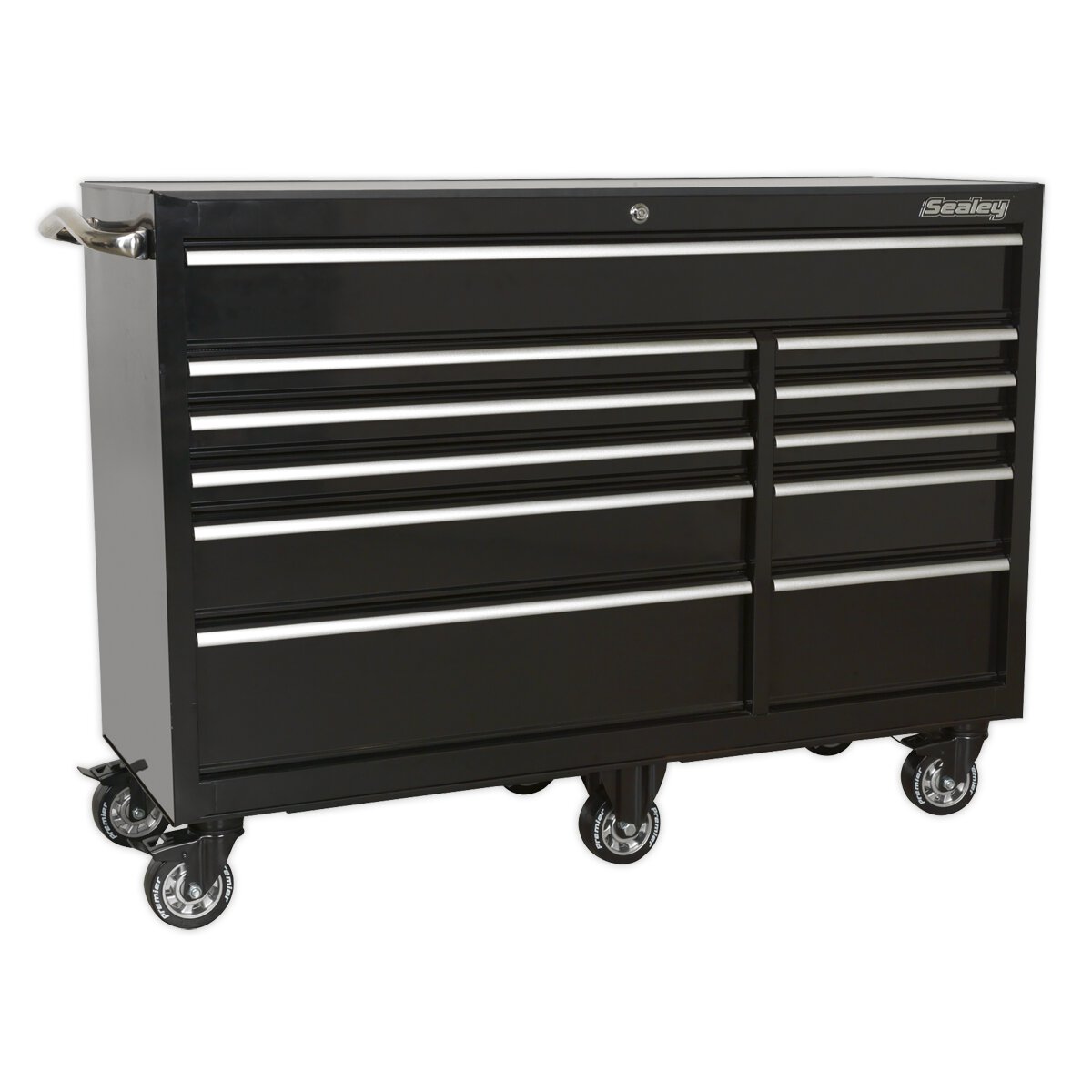 Rollcab 11 Drawer 1425mm Heavy-Duty Black