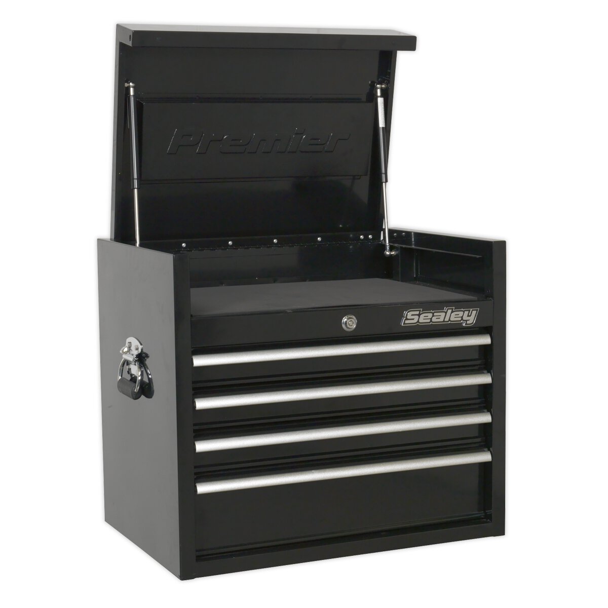Topchest 4 Drawer 660mm Heavy-Duty Black