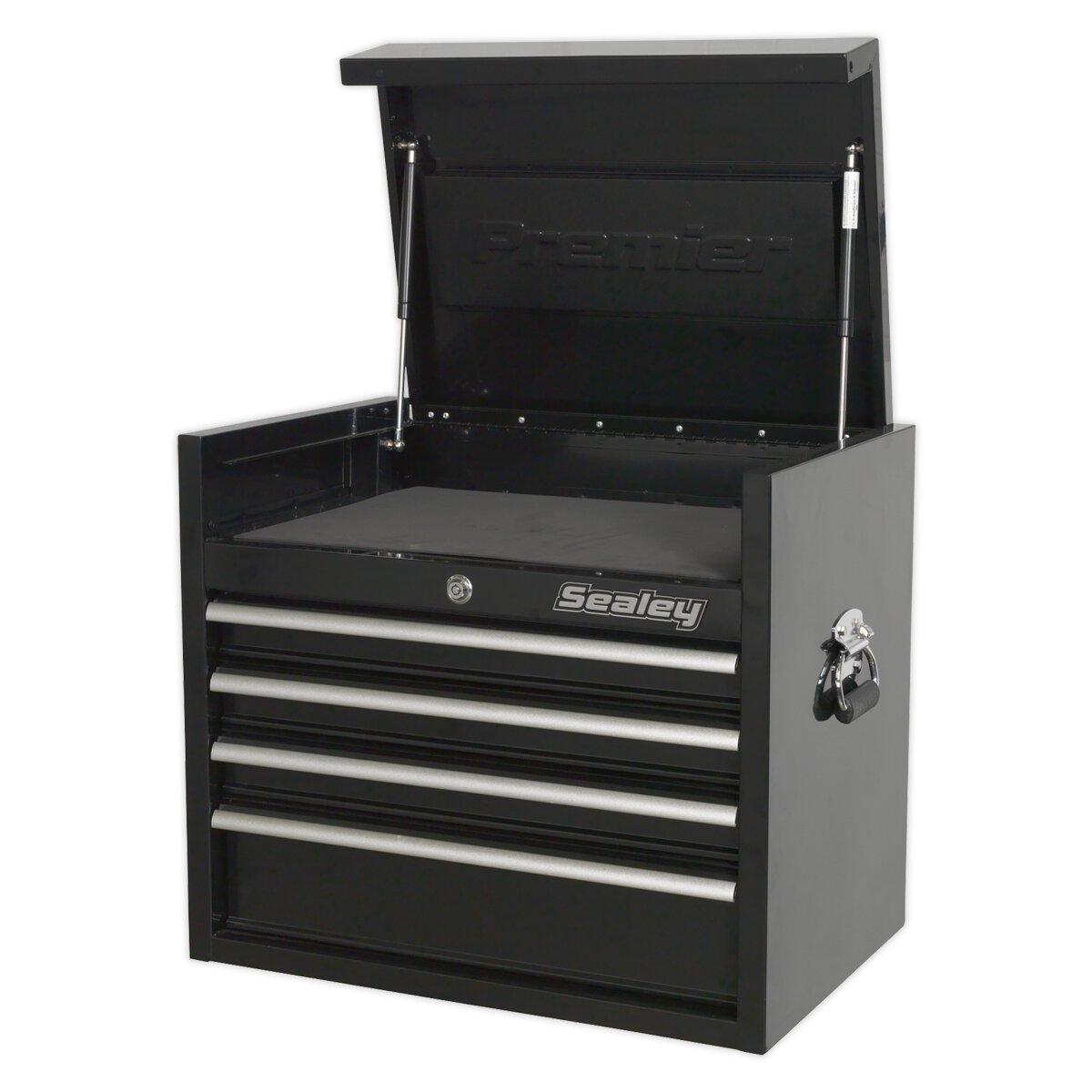 Topchest 4 Drawer 660mm Heavy-Duty Black