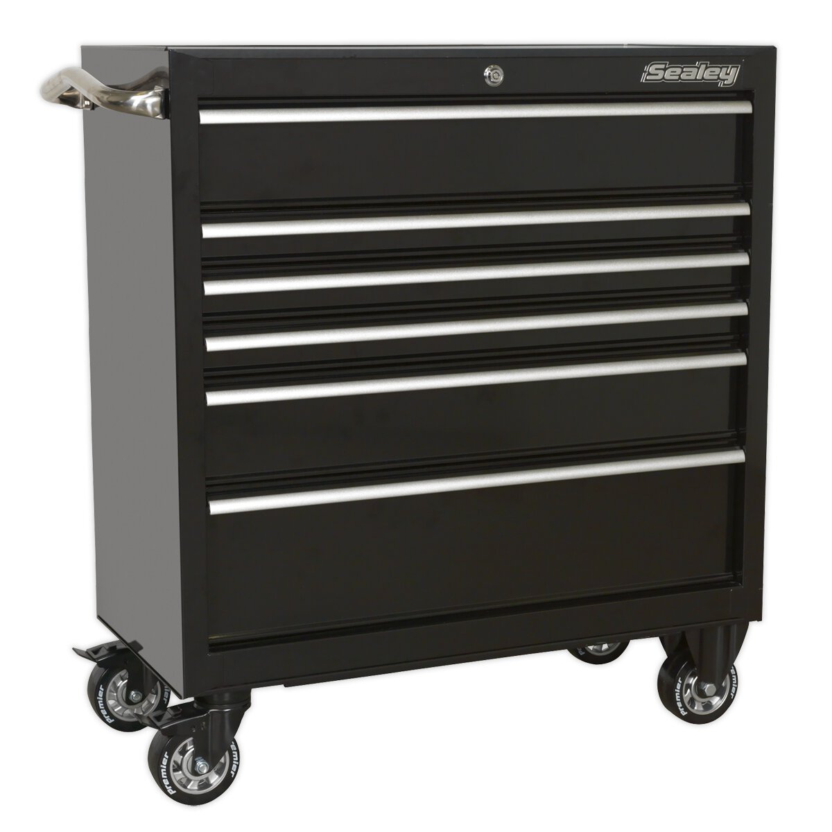 Rollcab 6 Drawer 930mm Heavy-Duty Black
