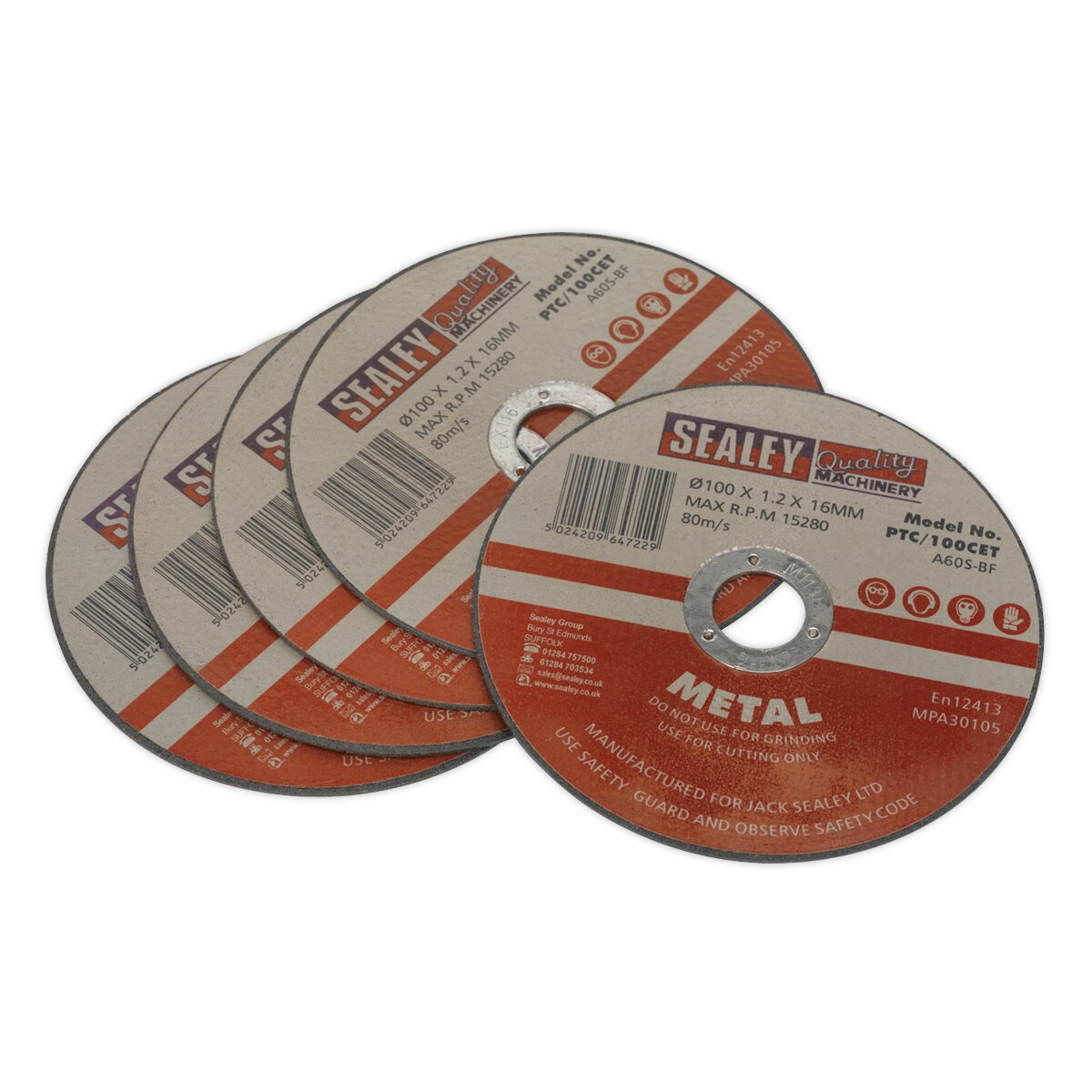 Cutting Disc Ø100 x 1.2mm 16mm Bore Pack of 5