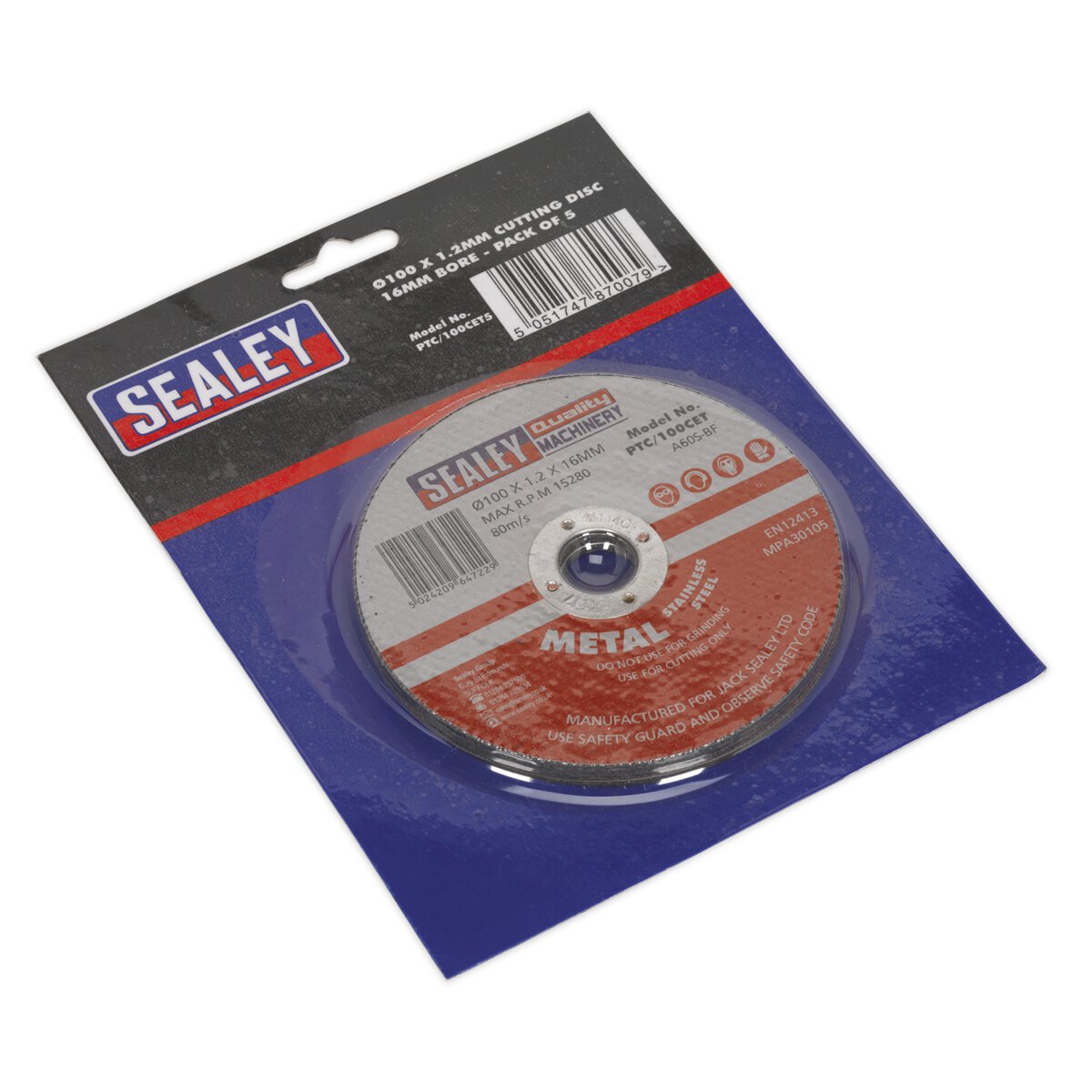 Cutting Disc Ø100 x 1.2mm 16mm Bore Pack of 5