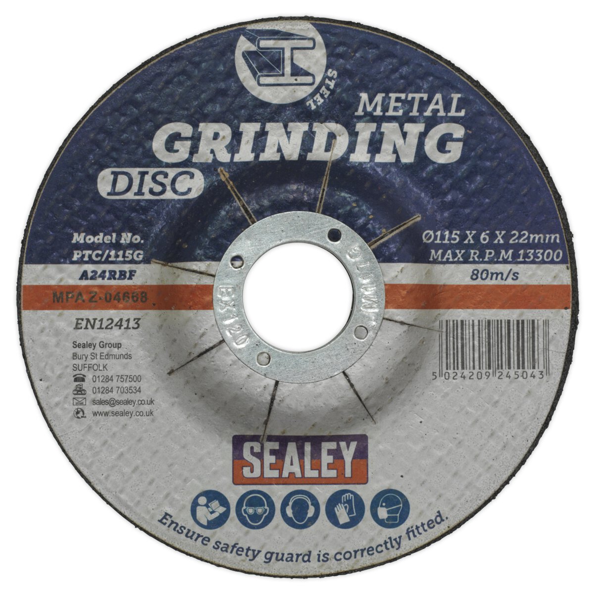 Grinding Disc Ø115 x 6mm Ø22mm Bore