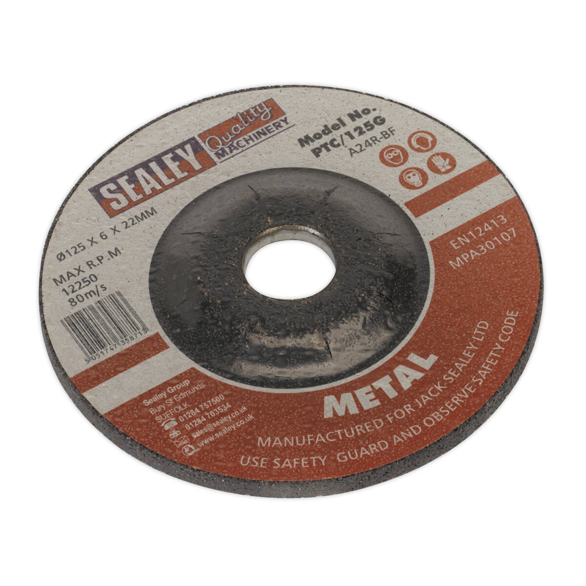 Grinding Disc Ø125 x 6mm 22mm Bore