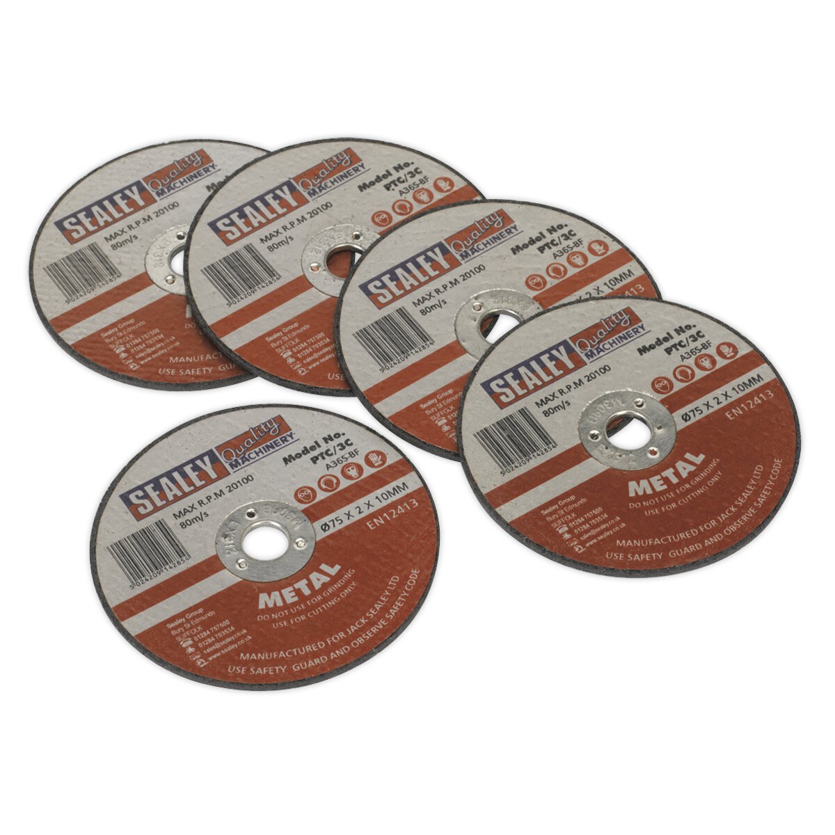 Cutting Disc Ø75 x 2mm 10mm Bore Pack of 5
